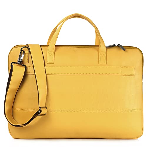 Image of Nautica Padded Laptop Sleeve Stylish Leatherette Bag | Waterproof Protective Cover with Handle & Detachable Sling Strap | Compact and Comfortable for Travelling | Suitable up to 15.6 Inch Laptop