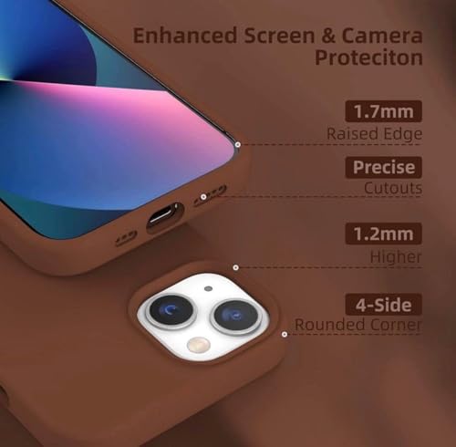 Image of Brown Matte Finish 13 Brown Matte Slim Fit Back Cover with Raised Camera Edge Anti Slip Grip Lightweight Mobile Cover