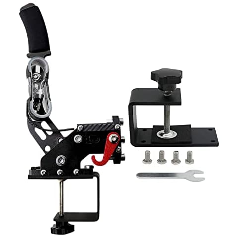 Obokidly Upgrade 2-in-1 USB Handbrake Support G29 Compatible with PS4/PS5 + PC for Simracing Game Sim Rig with Clamp (Black) Cover