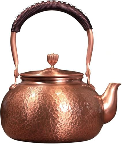 Xiraivke純銅ケトル 手作り伝統工芸品 大容量コーヒーポット 直火対応 電気セラミックコンロ・ガスコンロ両対応 おしゃれ人気 自宅用・ギフト適応?