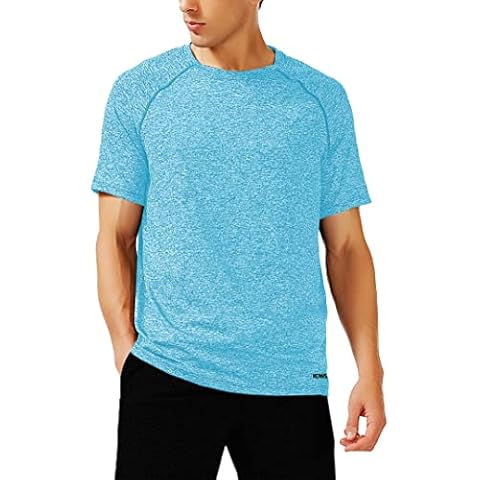 KOWSPORT Men’s T-Shirts Quick Dry Running T-Shirt for Men Athletic Workout T Shirts for Men Size S-3XL(blue-3xl) Cover