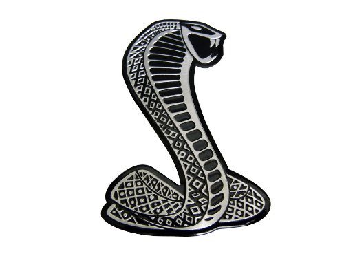 ERPART Cobra Snake Aluminum Emblem Badge Nameplate Decal Logo Rare Compatible with Ford Mustang Shelby GT GT500 SVT