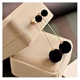 ファッションイヤリング 豪華なボールドロップダングルイヤリングポンポンヘアボールポンポンポンドペンダントイヤリング女性ジュエリー レディースイヤリング (Color : 01)