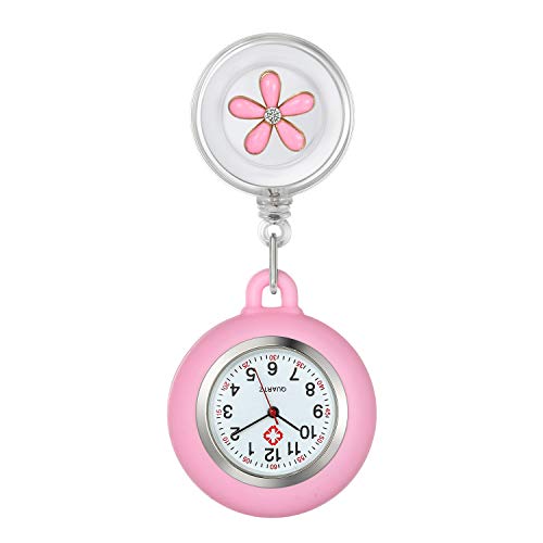 Montre à Clip Rétractable Pour Infirmières - Fonction Lumineuse, Quartz, Résistante à L'eau, Idéale Soignants Et Personnel Médical