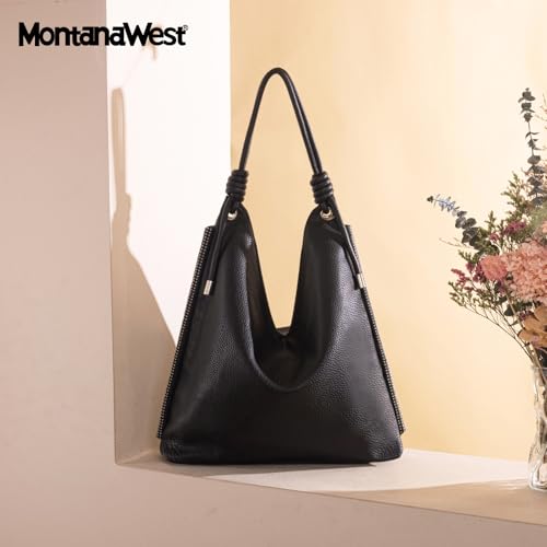 Image of Montana West Hobo Bags for Women Soft Slouchy Top Handle Shoulder Purses Handbag with Knot Strap