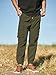 JMIERR Joggers for Men Fashion Casual Pants Elastic Waist Drawstring Stretch Tapered Athletic Workout Cargo Sweatpants Light Weight Chino Pants with Pockets, M, Moss Green