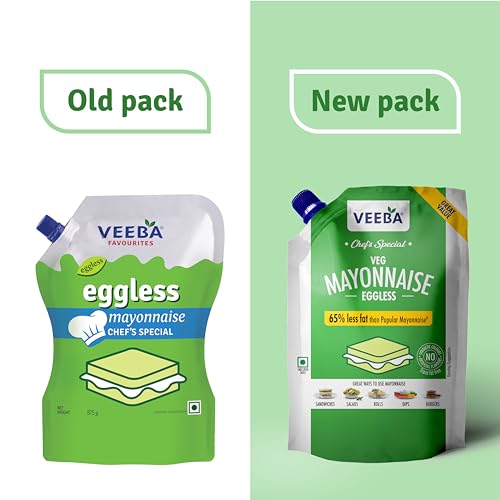 Image of Veeba Eggless Mayonnaise (700 Grams) I Veg Mayonnaise I 100% Vegetarian Mayo I Extra Creamy and Delicious I Rich and Thick Texture I Dip, Spread and Dunk(Image May Vary) (Pack of 2)