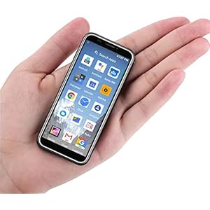 Mini mobiele telefoon 4G LTE Plus klein Android Google Play 3,4 inch Quad Core Android 8.1 ID vingerafdruk studenten mini smartphone (2 + 32 GB)