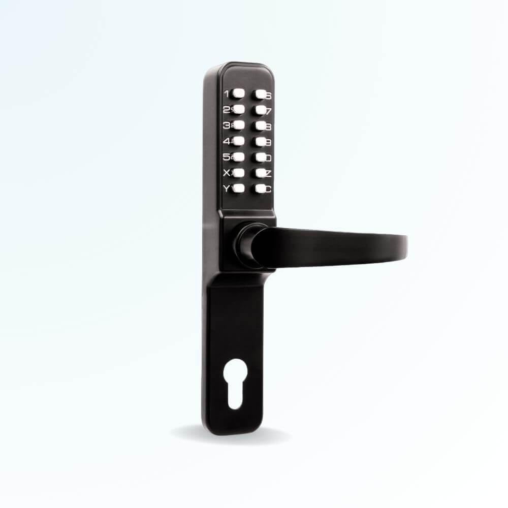 Serrure à code mécanique BT07 Double Contrôle d'accès pour porte ou portillon, Code Entrée et Sortie, Noir