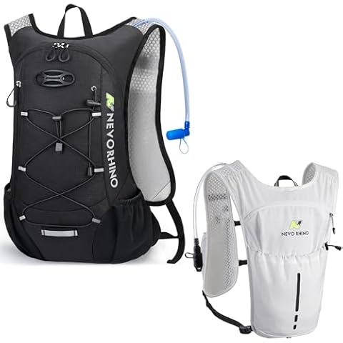 N NEVO RHINO Lightweight Hydration Backpack with 2L Water Bladder, Running Vest with 1.5L Water Bladder, Hydration Vest Pack for Hiking, Trail Running, Marathons, Cycling Cover