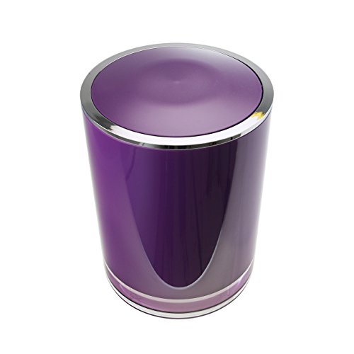 IMMANUEL Float Designer Purple Bathroom Trash Can, Scratch Resistant