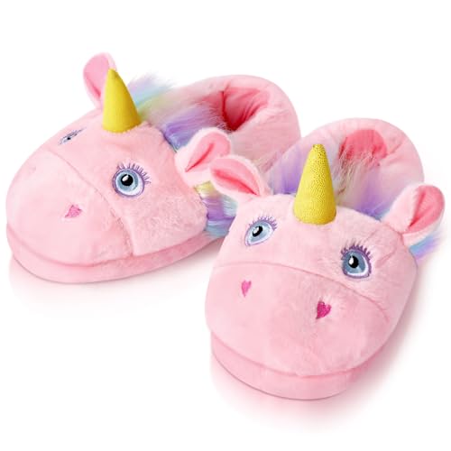 JaGely Women's Slippers 5.5-11 Size Cute Animal Soft Plush Slippers Home Warm Indoor Shoes for Women Winter Gifts