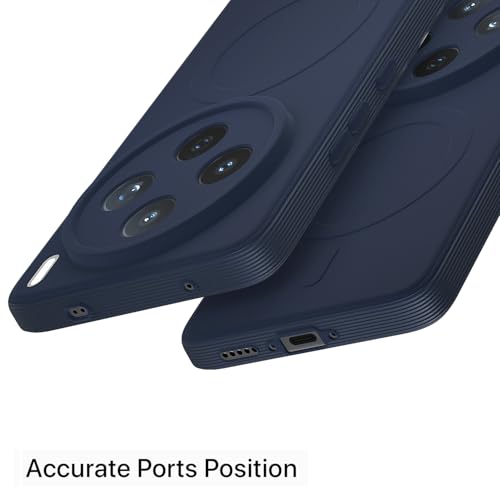 Image of Pikkme Back Cover for Vivo X200T 5G Soft Matte Silicone Mag-Safe Design (Mag-Safe Not Support) Camera Protection | Slim Fit Bumper Cover (Blue)
