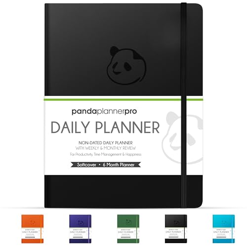 Panda Planner Pro - Best Daily Planner for Happiness & Productivity - 8.5 x 11" Softcover - Undated Day - Guaranteed to Get You Organized - Gratitude & Goals Journal