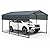 10x15 Ft Metal Carport, Heavy Duty Car Port with Galvanized Steel Roof, Outdoor Car Garage, Large Carport Canopy, Steel Car Shelter for Car, Boats and Truck, Charcoal Black