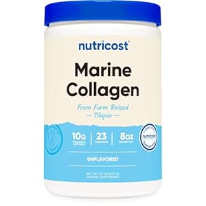 Nutricost Marine Collagen Powder Sustainably Sourced Fish (8 oz) – 23 Servings, 9 G Protein Per Serving, Non-GMO, GMP Compliant
