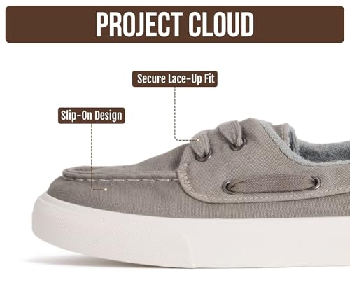 Image of Project Cloud Canvas Sneakers for Women - Memory Foam Slip On Shoes Women Footwear - Lightweight and Non Slip Fashion Sneakers (Seasalt)
