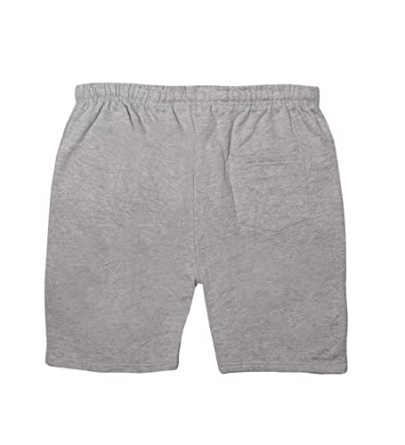 GW CLASSY OUTFIT Set van 2 herenshorts zomer fleece joggingbroek pack in zwart & marineblauw, H-grijs en kaki met zakken S-3XL, Effen zwart/H-grijs, M