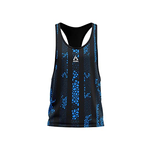 Image of AKIBA Mens Printed Fitness Workout Stringers Gym Stylish Vests