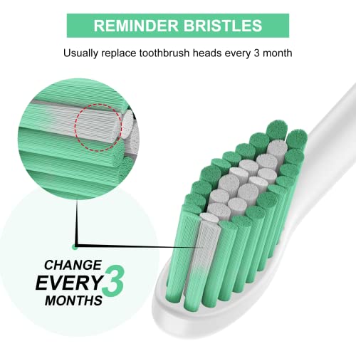 Toothbrush Heads For Philips Sonicare Replacement Brush Heads Medium Soft Dupont Bristles Electric Toothbrush Replacement Heads Fit E-Series Essence Xtreme Elite Advance And Cleancare, 6 Pack #TOP5