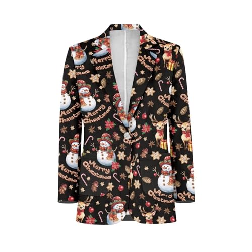 Binienty Novelty Men's Casual Suit Blazer Jackets Lightweight Sports Coats One Button