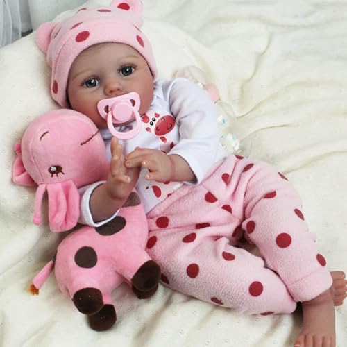 LKBOBIR Bebe Reborn 22 Pulgadas 55 cm Muñeca de Bebé...