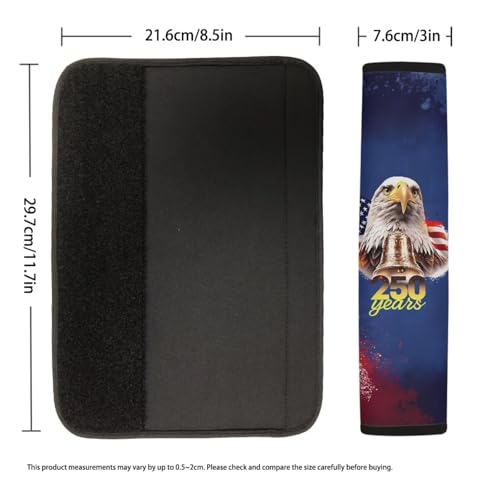 Image of AFPANQZ Eagle 250 Years Universal Seat Belt Cover 2 Pack Truck Vans Sedans SUVs Seat Belt Pad Cushion for Women Girls Comfortable Shoulder Protectors