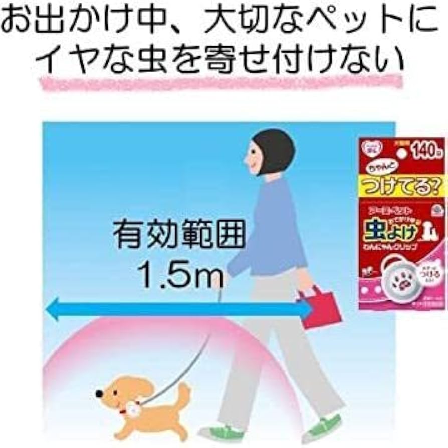 Amazon.co.jp: 虫よけわんにゃんクリップ 犬猫用 ミニサイズ 140
