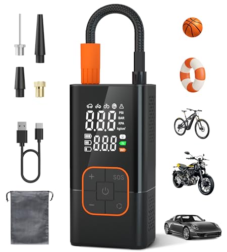 Tire Inflator, 150 PSI Portable Air Compressor with Auto Shut-Off