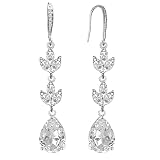 Peora Silver Plated Earrings Fashion Stylish Jewellry Gift For Women, One Size, Metal, American Diamond