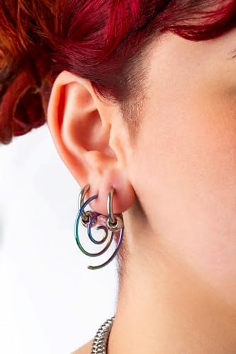 14-20GA Stainless Steel Small Spiral Coiled Hoop Earrings, Sold as a Pair4