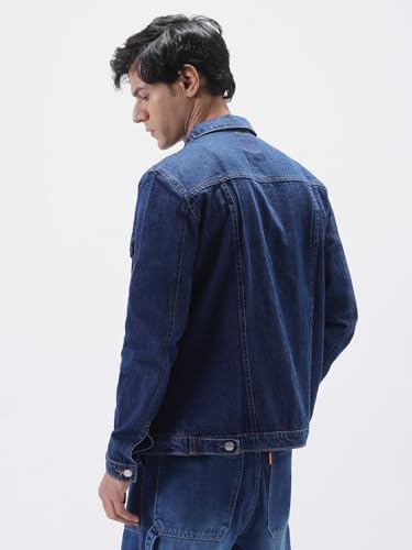 Image of Urbano Fashion Men's Regular Fit Washed Full Sleeve Denim Jacket