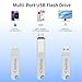 Chasisna 256GB USB Stick Für iPhone/iPad/PC/Android,3 in 1 USB Stick iPhone Mit 1OS, Type C Und USB-Anschluss Externer Speicher für Fotos und Videos（Keine App erforderlich）
