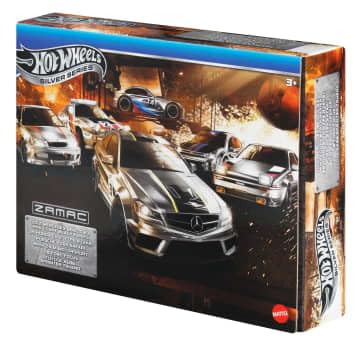 Image of Hot Wheels Silver Series Zamac JBY80 Multipack (Mercedes Benz, 99 Honda Civic, Porsche 928s, BMW Z4, 08 Ford Focus, Toyota AEB6) Vehicle Toy, Mini Car, 6-Pack