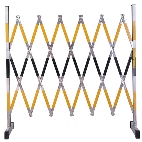 Barrière de circulation télescopique jaune robuste extensible de 119 à 348 cm - 2