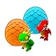 INKEE Surprise Dragons - Badebombe Kinder mit Überraschung, Drachen Spielzeug Figur im Inneren – Badekugel Kinder Cola-Orange Duft – Badespaß Badekugeln mit Überraschung (1x100g)