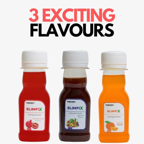 Image of SLIMFIX - Natural Weight Loss Through 9 Ayurvedic Herbs, Control Metabolism and Digestion, Natural Juice from Triphala, Turmeric & Dandelion, No Added Sugar (6 Bottles, 6 Day, 60ML Each)