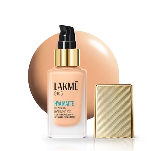 Lakme 9to5 Hya Matte Foundation + Hyaluronic Acid Cool Ivory – 25ml