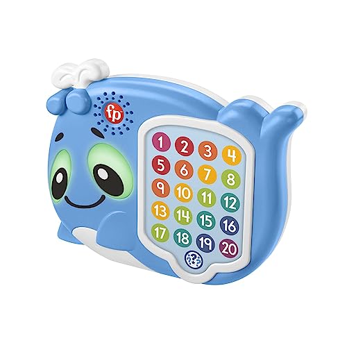 Fisher-Price HJR75 - BlinkiLinkis Quiz Wal, interaktives Lern-Spielzeug mit Musik, Lichtern, Melodien und Sätzen, Babyspielzeug für Kinder ab 18 Monaten