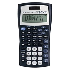 Texas Instruments TI-30 XIIS Schulrechner (zweizeilig, Solar- und Batteriebetrieb) Dunkelblau