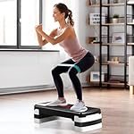 HomGarden Adjustable Workout Aerobic Stepper in Fitness & Exercise Step Platform Trainer Stepper w/Risers Adjust 4"-6''-8'' - Image 4