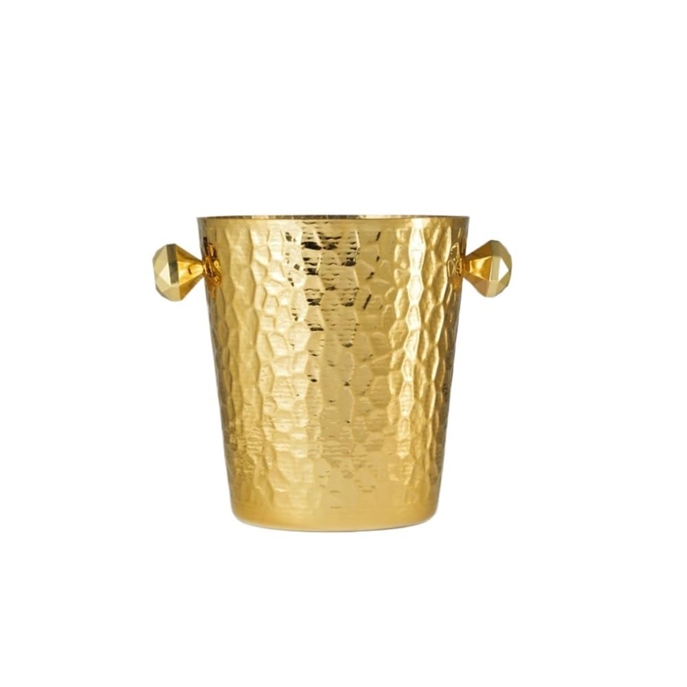 Ice Bucket, Stainless Steel Wine Chiller Champagne & Red Wine Cooler Bucket(Gold)