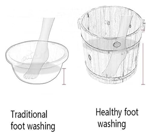 Tina de madera maciza para baño de pies miniatura 3
