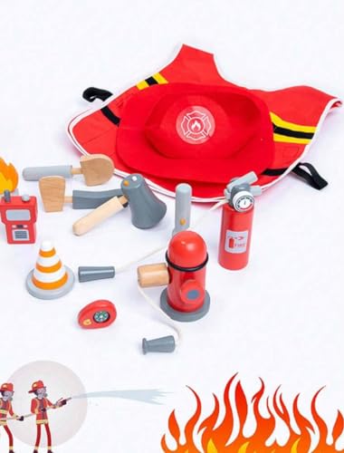 Image of Fire Fighter Kids Toy Set, Pretend Play Fire Fighter Play Set, Imaginative Roleplay For Boys And Girls, Ideal Gift For Creative Playtime Adventures (Fire Fighter)