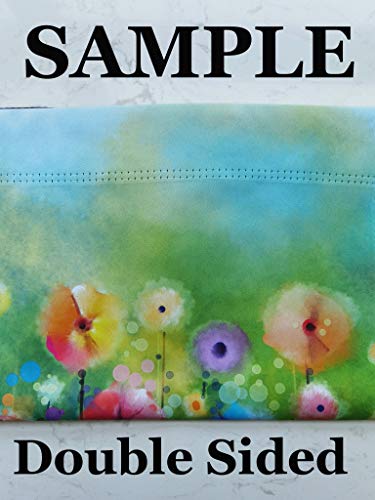 Watercolor Abstract Spring Summer Seasonal Green Floral Flowers Painting Art Garden Yard Flag 12"x 18" Double Sided Polyester Welcome House Flag Banners for Patio Lawn Outdoor Home Decor