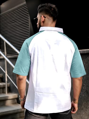 Image of Maniac || Mens || Printed ||Raglan Polo Neck || 3 /4th Sleeve || Cotton ||Oversized ||Polo T-Shirt