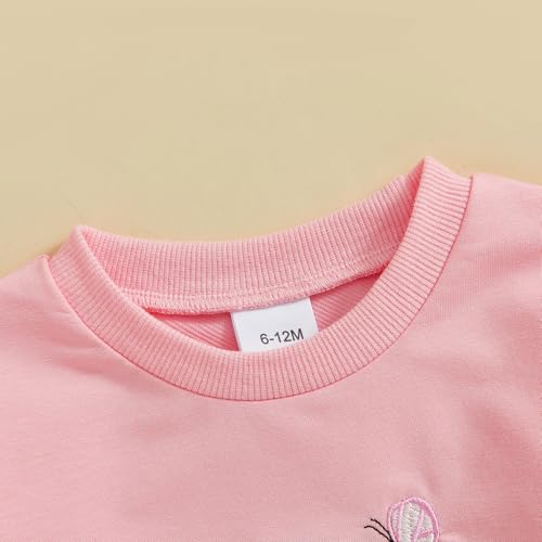 Toddler Valentines Outfits Baby Girl Clothes Love Embroidery Long Sleeve Crewneck Sweatshirts Pullovers4