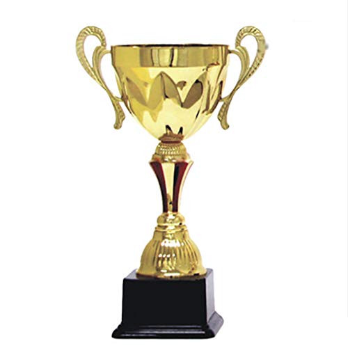 Trophées Sportifs, Basket-Ball/Football Trophée d'or Métal sculpté sur Commande, Société/Cérémonie/Stage Trophée Prix (Size : H:27.4cm) Cover