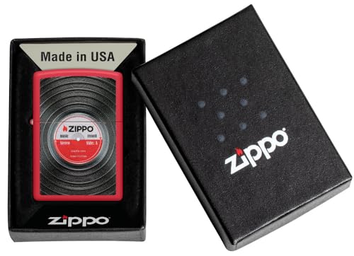 Encendedor Zippo Rojo Mate Textura Vinilo miniatura 6