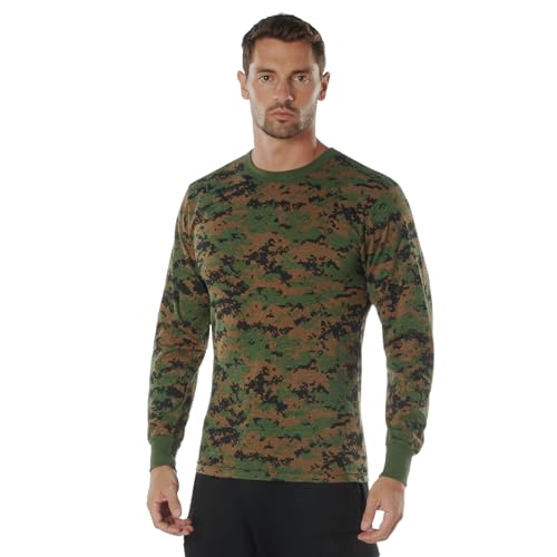 Image of Rothco Long Sleeve Camo T-Shirt | Rugged Camouflage Crew Neck T Shirt, Comfortable Casual Tee for Men & Women